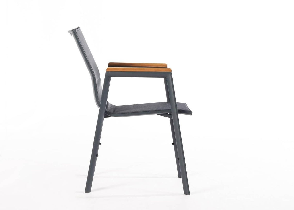 Scaun de Gradina Poseidon, Gri, 61X85X65 Cm