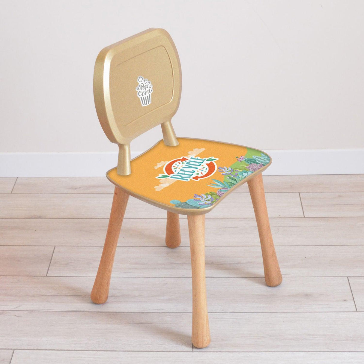 Scaun pentru copii Știrbul, Multicolor, 23x36x65 cm