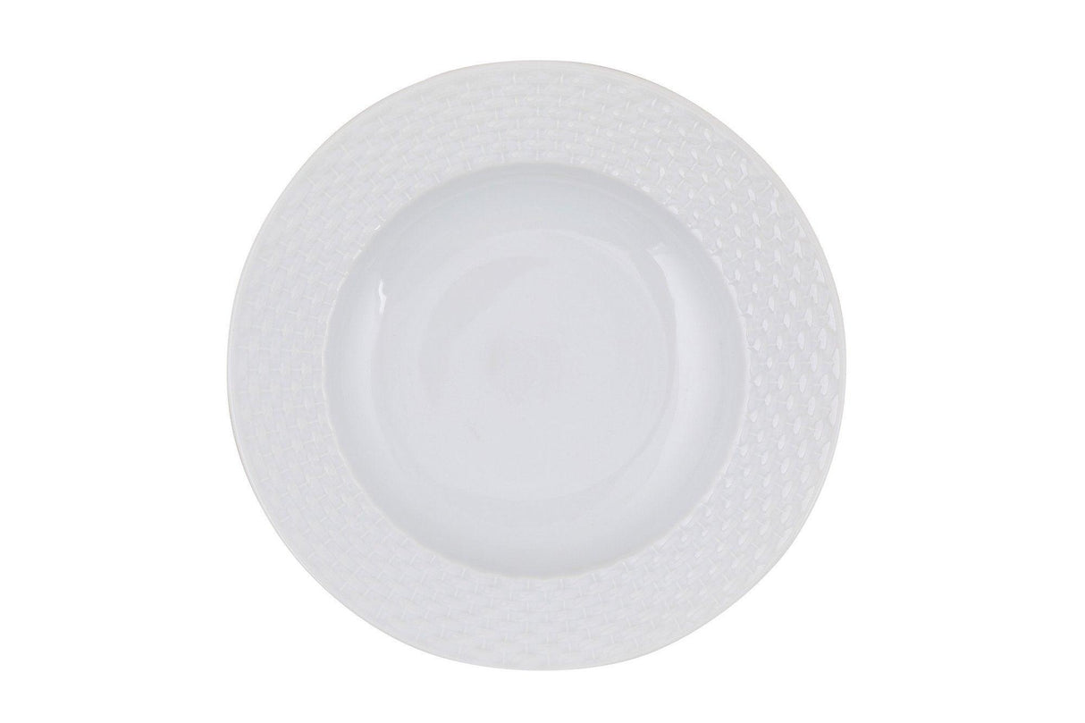 Serviciu de masa, 24 piese, Portelan, Alb