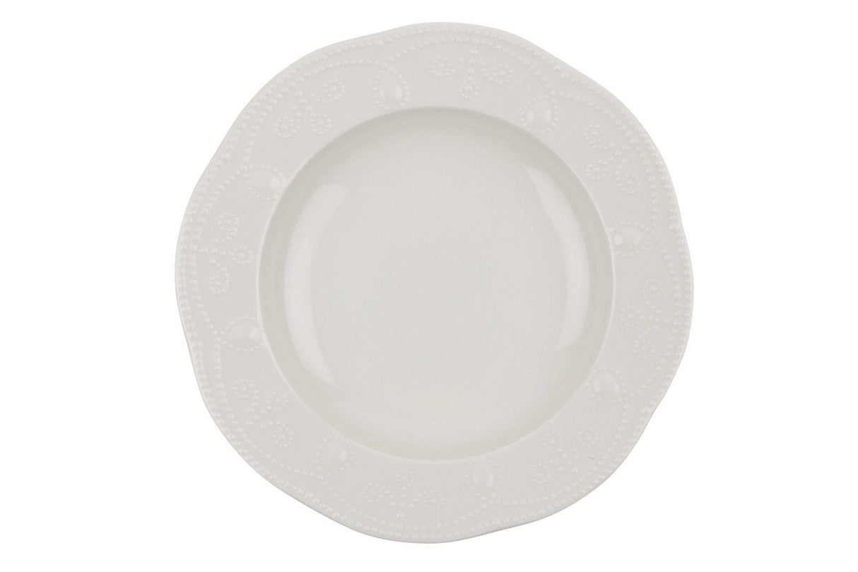 Serviciu de masa, 24 piese, Portelan, Crem