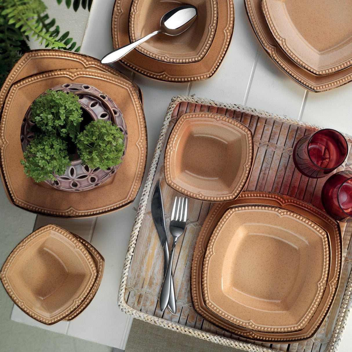 Serviciu de masa, 24 piese, Portelan, Maro