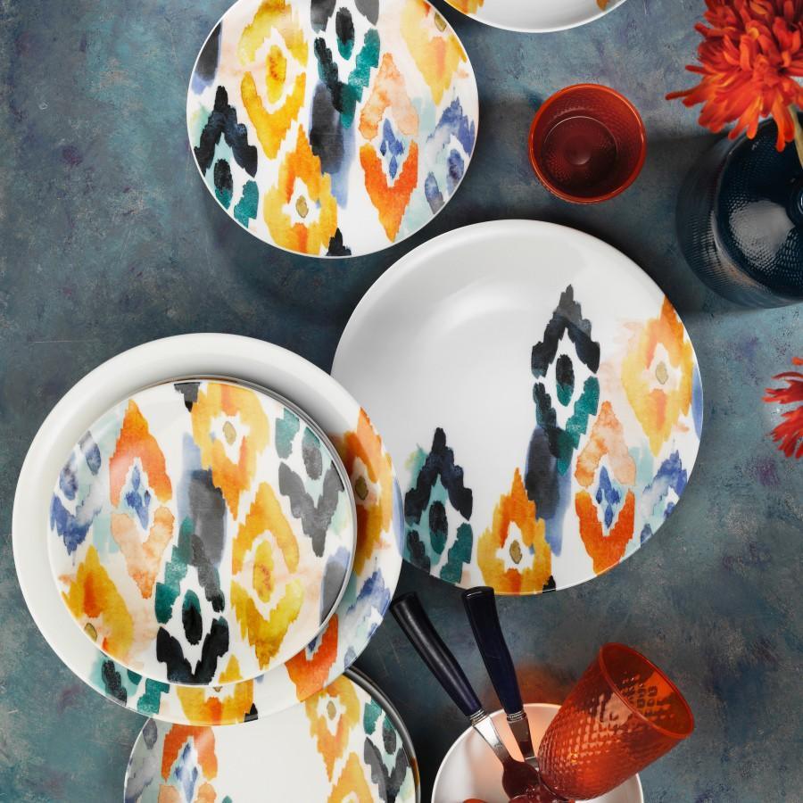 Serviciu de masa, 24 piese, Portelan, Multicolor