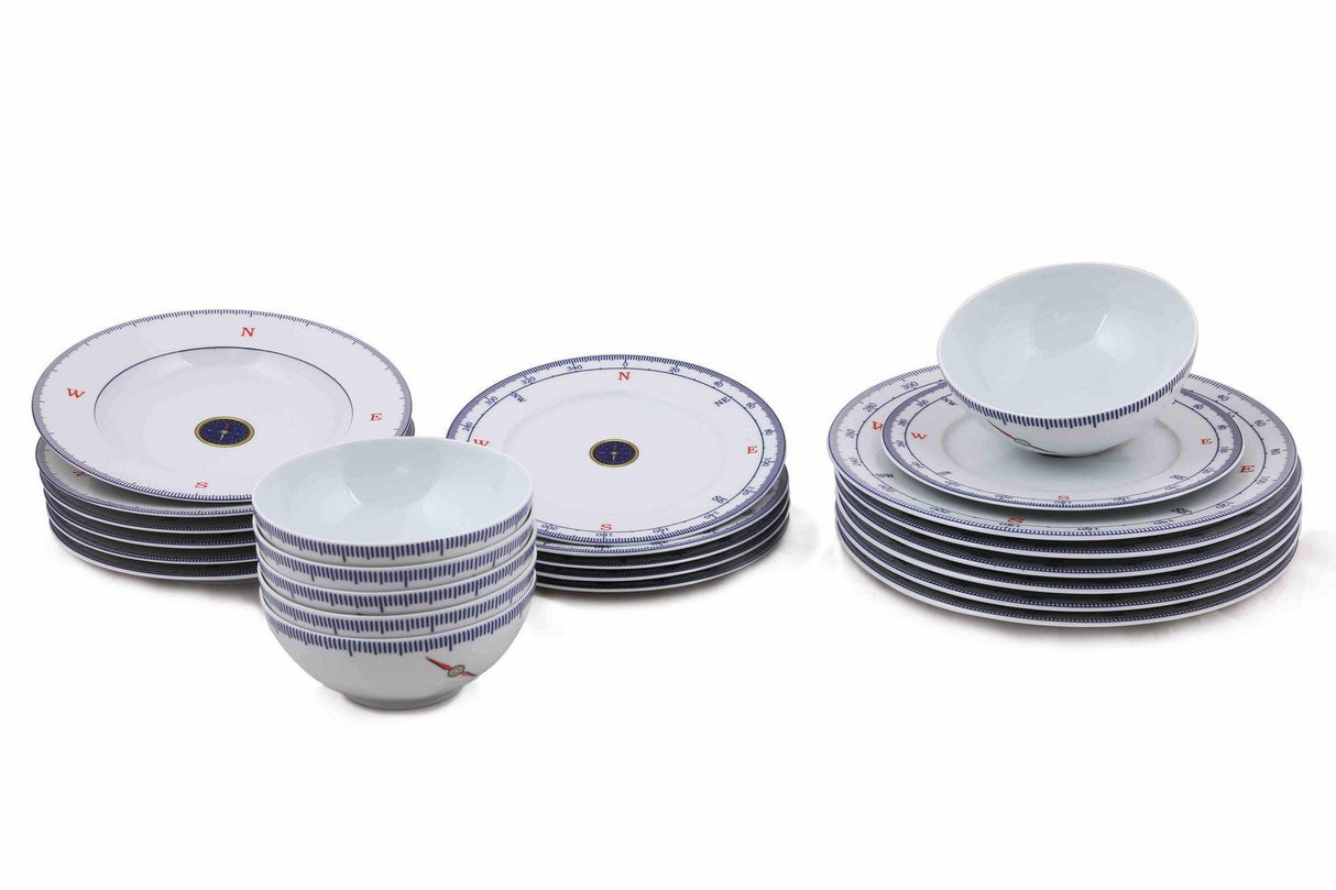 Serviciu de masa, 24 piese, Portelan, Multicolor