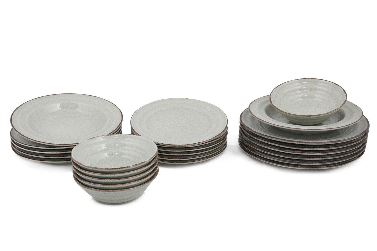 Serviciu de masa, 24 piese, Portelan, Verde