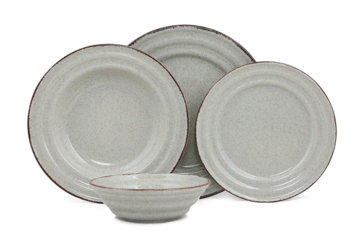 Serviciu de masa, 24 piese, Portelan, Verde