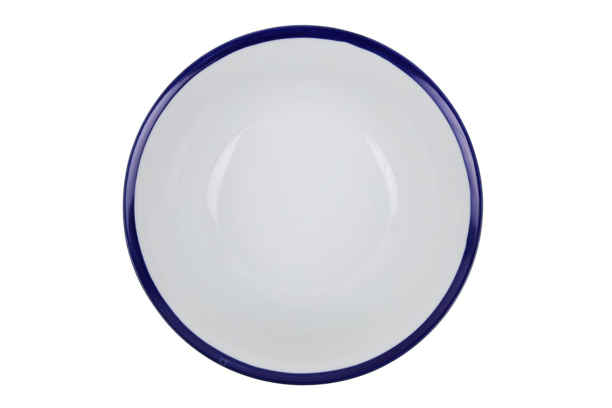 Serviciu de masa, 24 piese, Portelan, Alb - Bleumarin