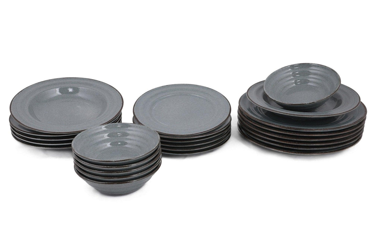 Serviciu de masa, 24 piese, Portelan, Albastru