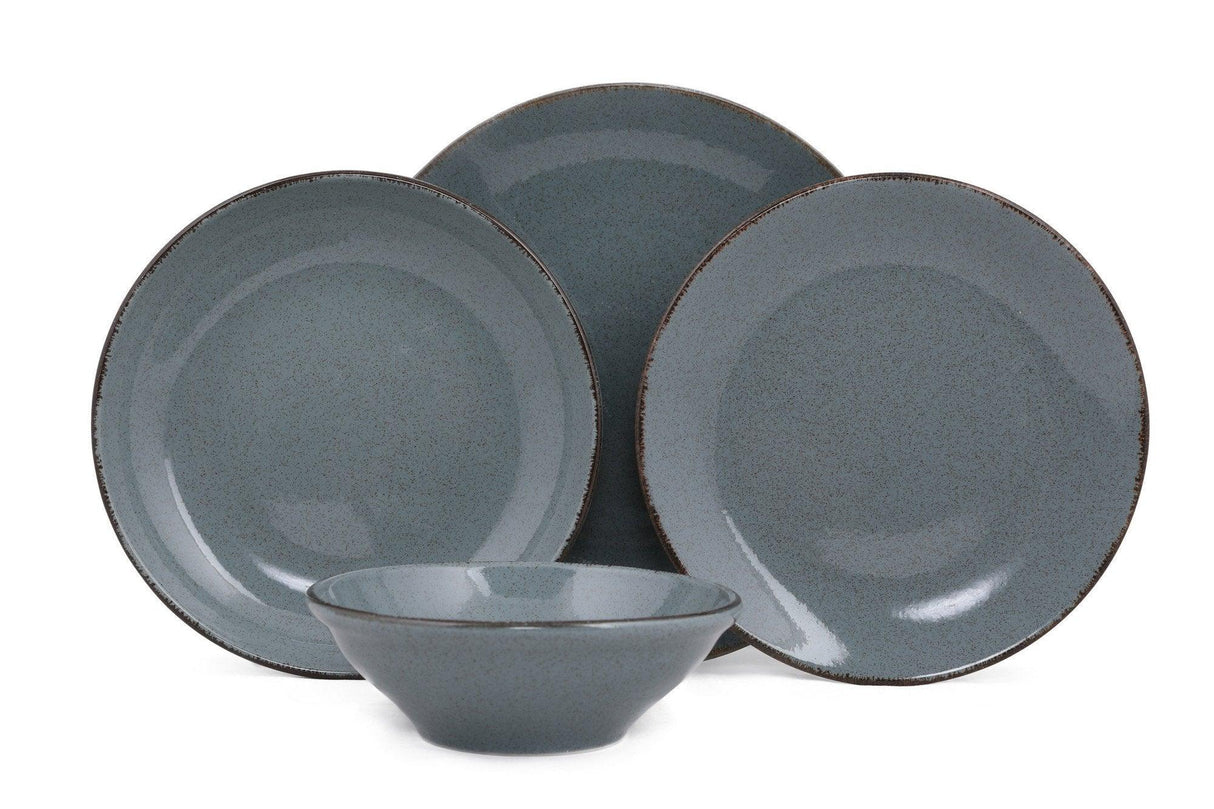 Serviciu de masa, 24 piese, Portelan, Albastru