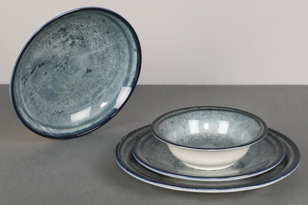 Serviciu de masa, 24 piese, Portelan, Bluemarin - Turcoaz