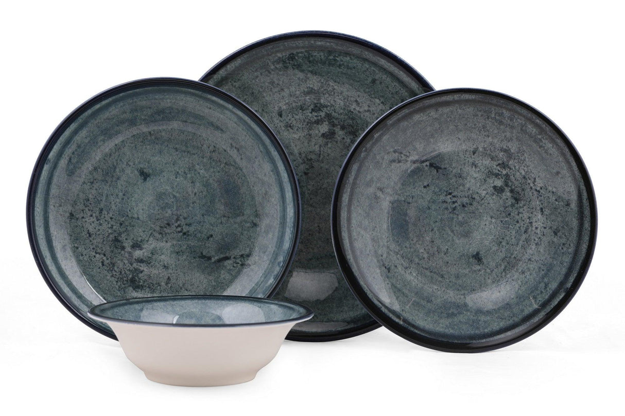 Serviciu de masa, 24 piese, Portelan, Bluemarin - Turcoaz