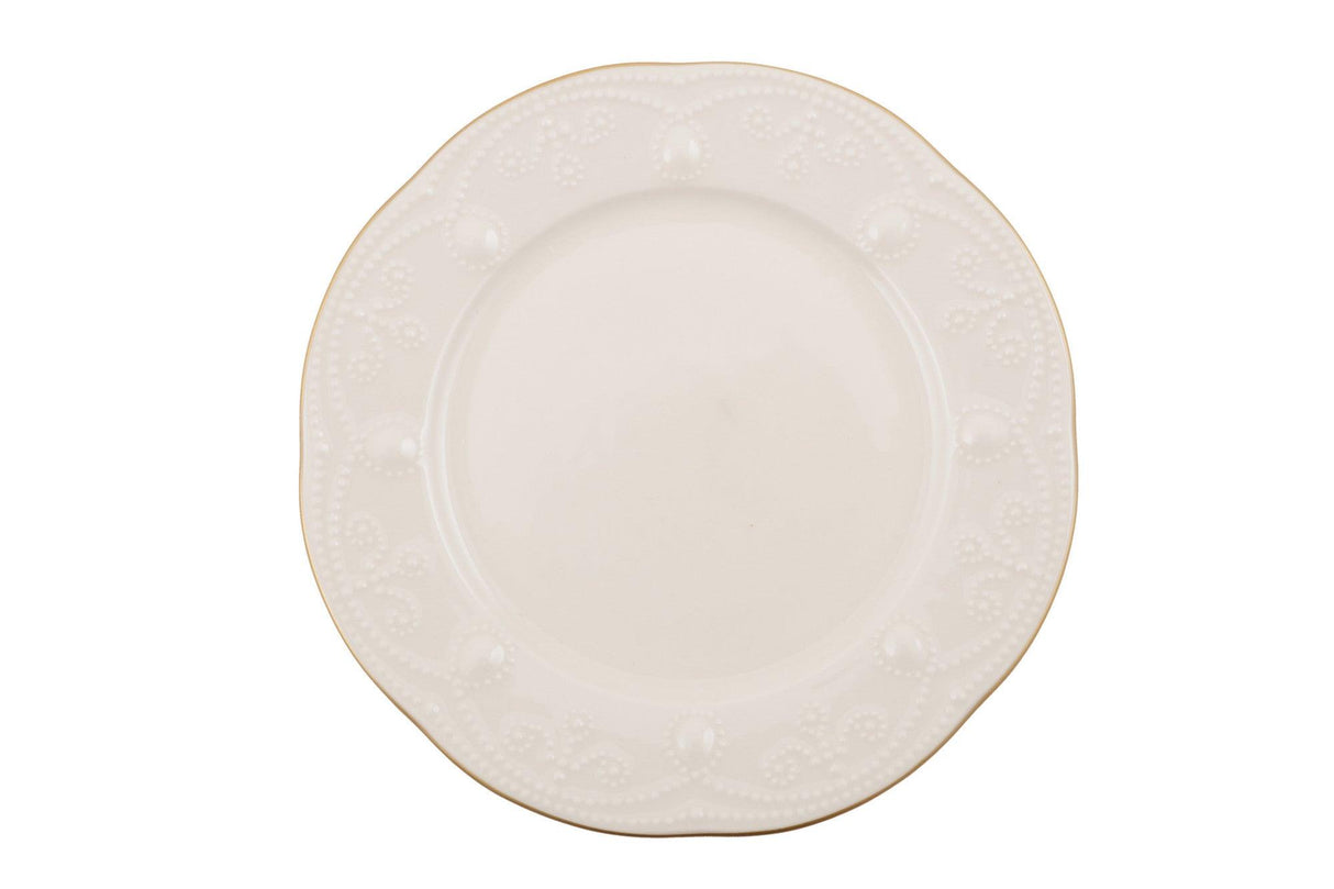 Serviciu de masa, 24 piese, Portelan, Crem - Auriu