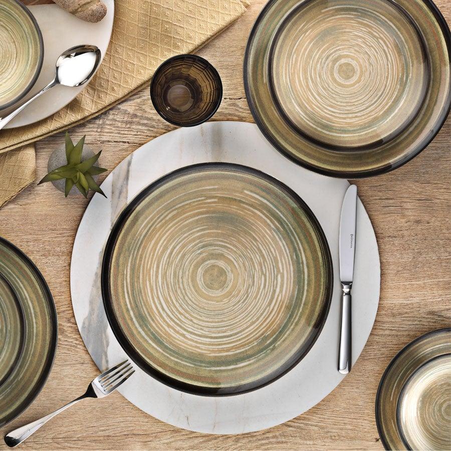 Serviciu de masa, 24 piese, Portelan, Gri