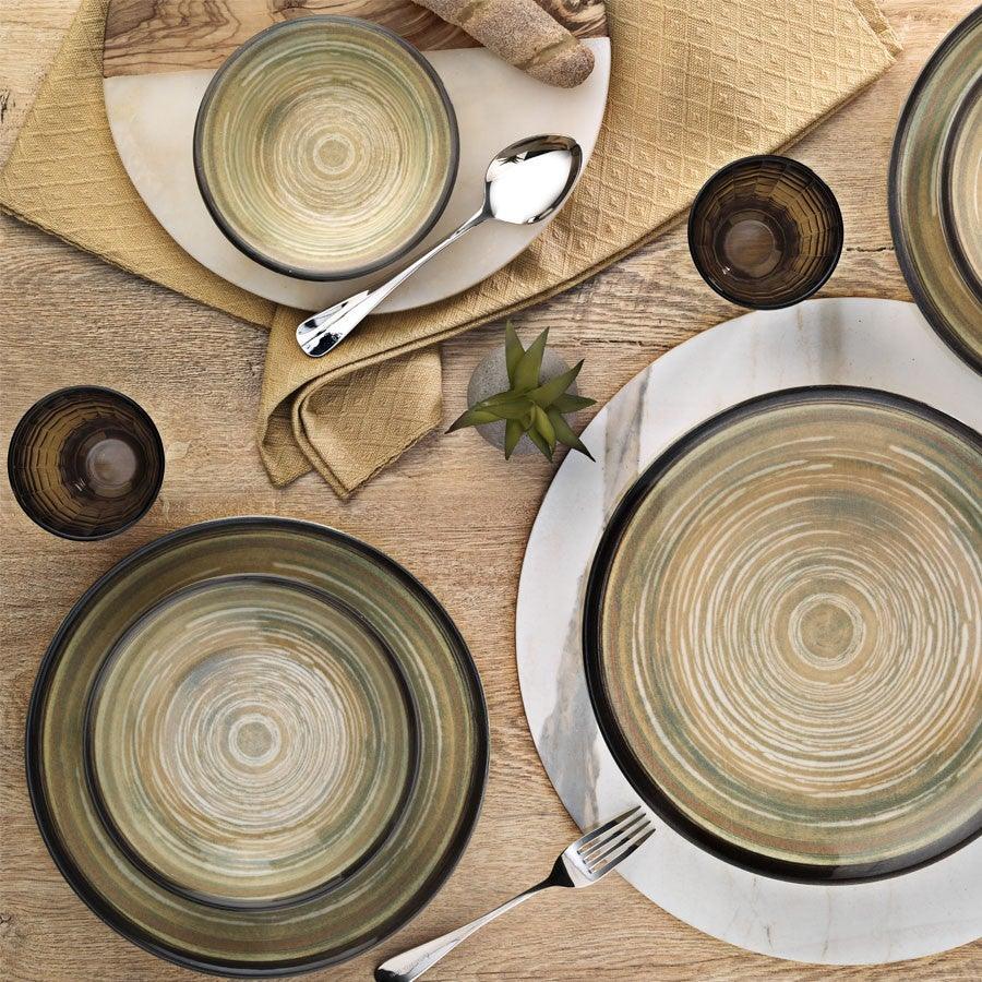 Serviciu de masa, 24 piese, Portelan, Gri