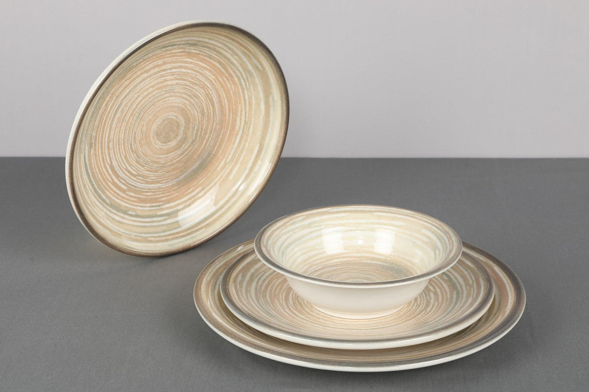 Serviciu de masa, 24 piese, Portelan, Gri