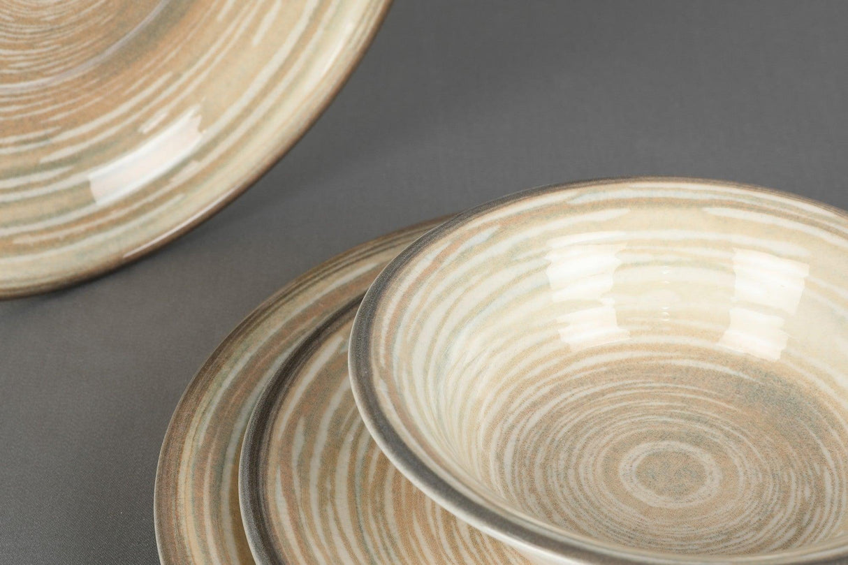 Serviciu de masa, 24 piese, Portelan, Gri