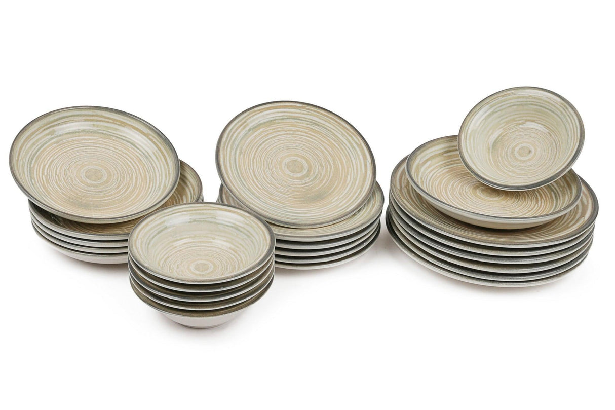 Serviciu de masa, 24 piese, Portelan, Gri