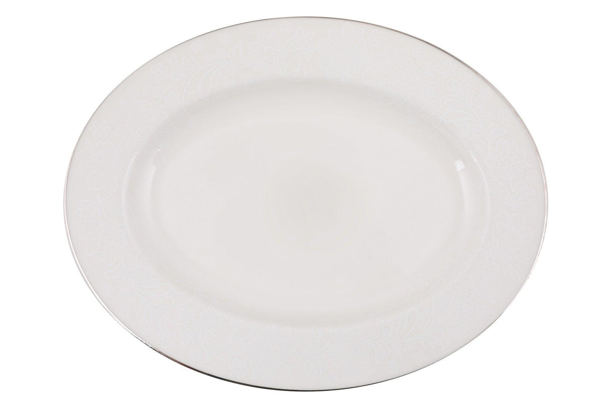 Serviciu de masa, 62 piese, Portelan, Alb