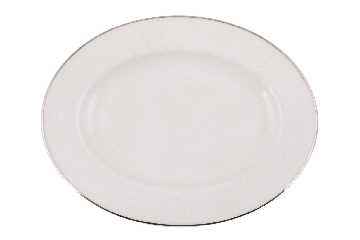 Serviciu de masa, 62 piese, Portelan, Alb