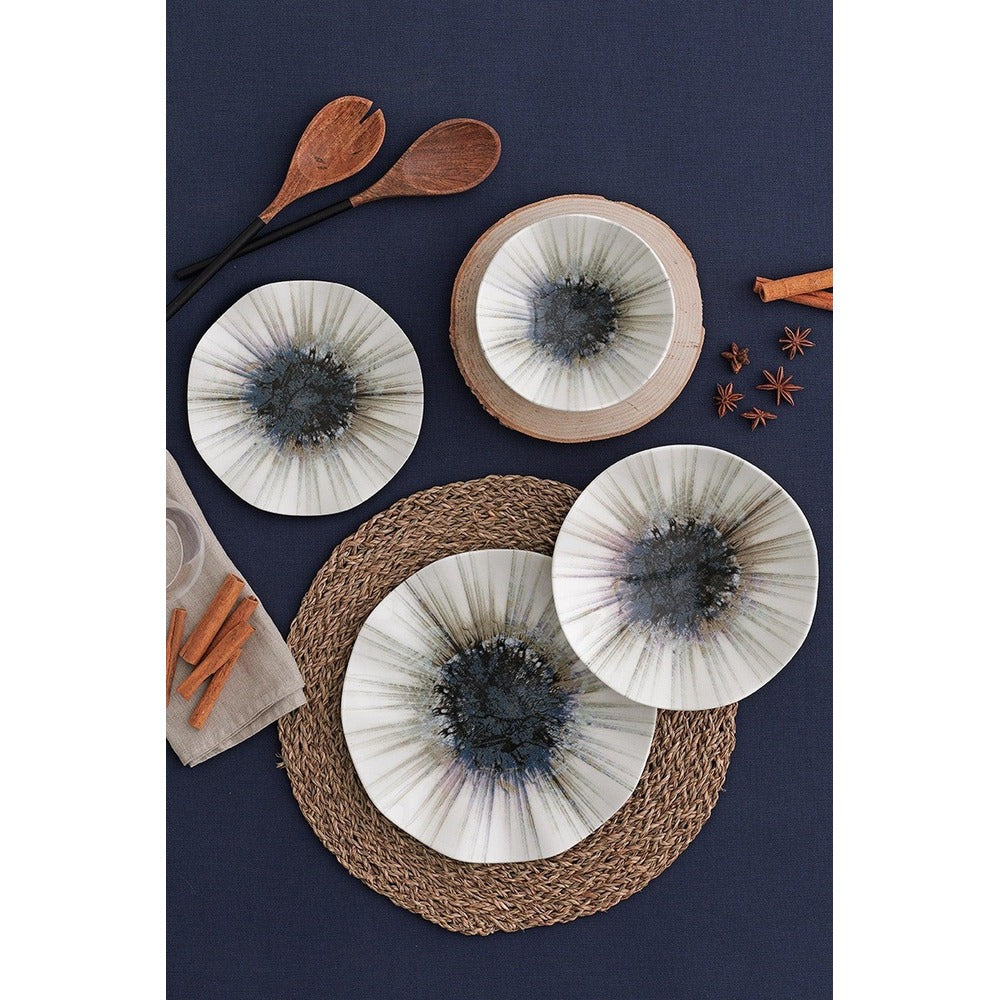 Serviciu de masa, Set 24 piese pentru cina, Portelan, Multicolor, 29x28x36 cm