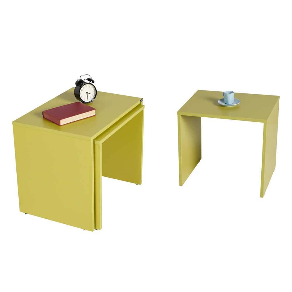 Set 3 Masute Cafea Zigon Adore, 55x47x40 cm - Verde