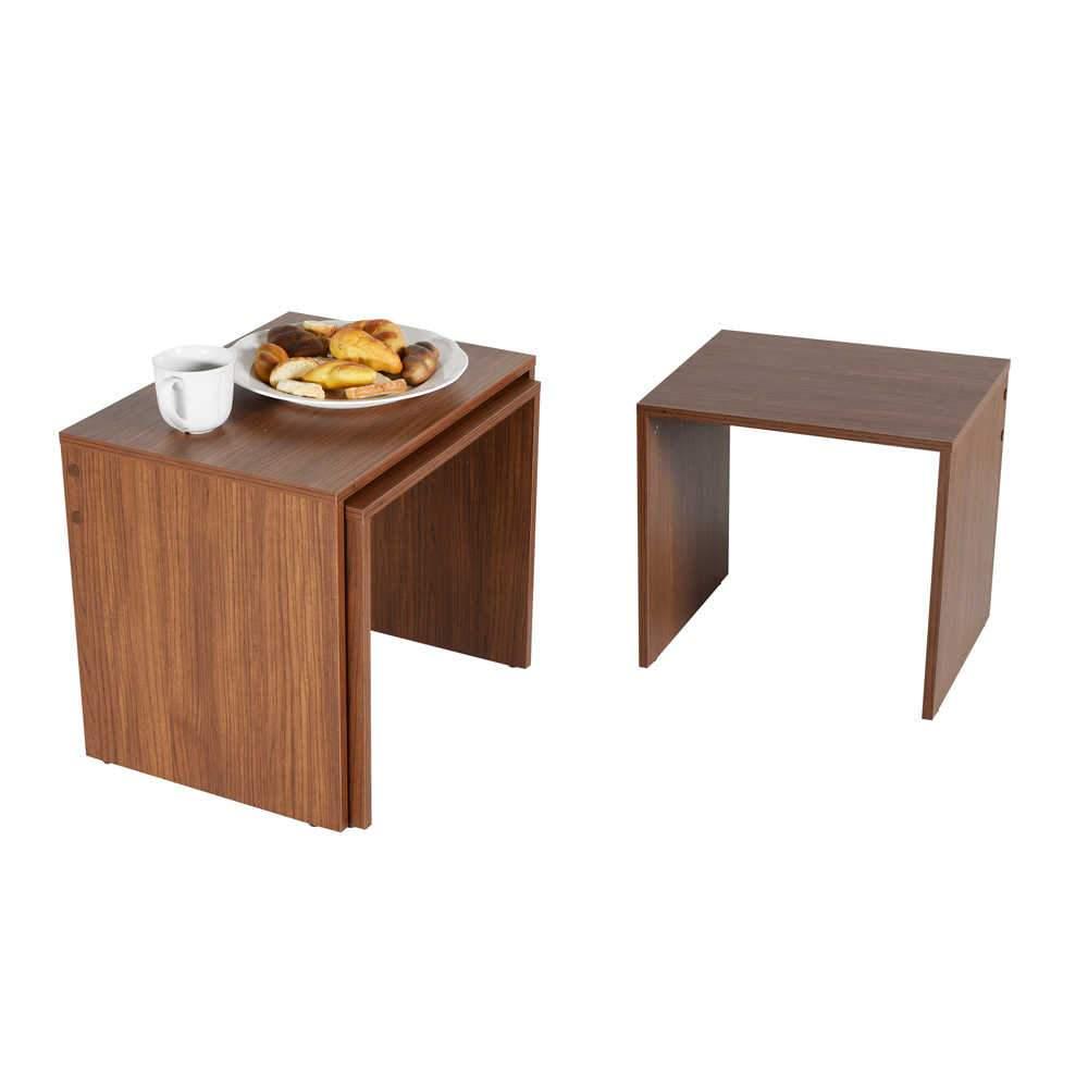 Set 3 Masute Cafea Zigon Adore, 55x47x40 cm - Maro