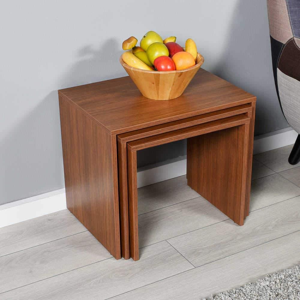 Set 3 Masute Cafea Zigon Adore, 55x47x40 cm - Maro