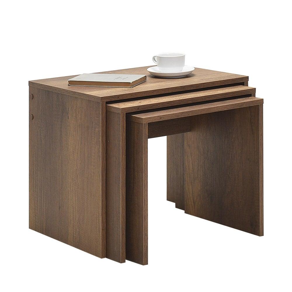 Set 3 Masute Cafea Zigon Adore, 55x47x40 cm - Maro