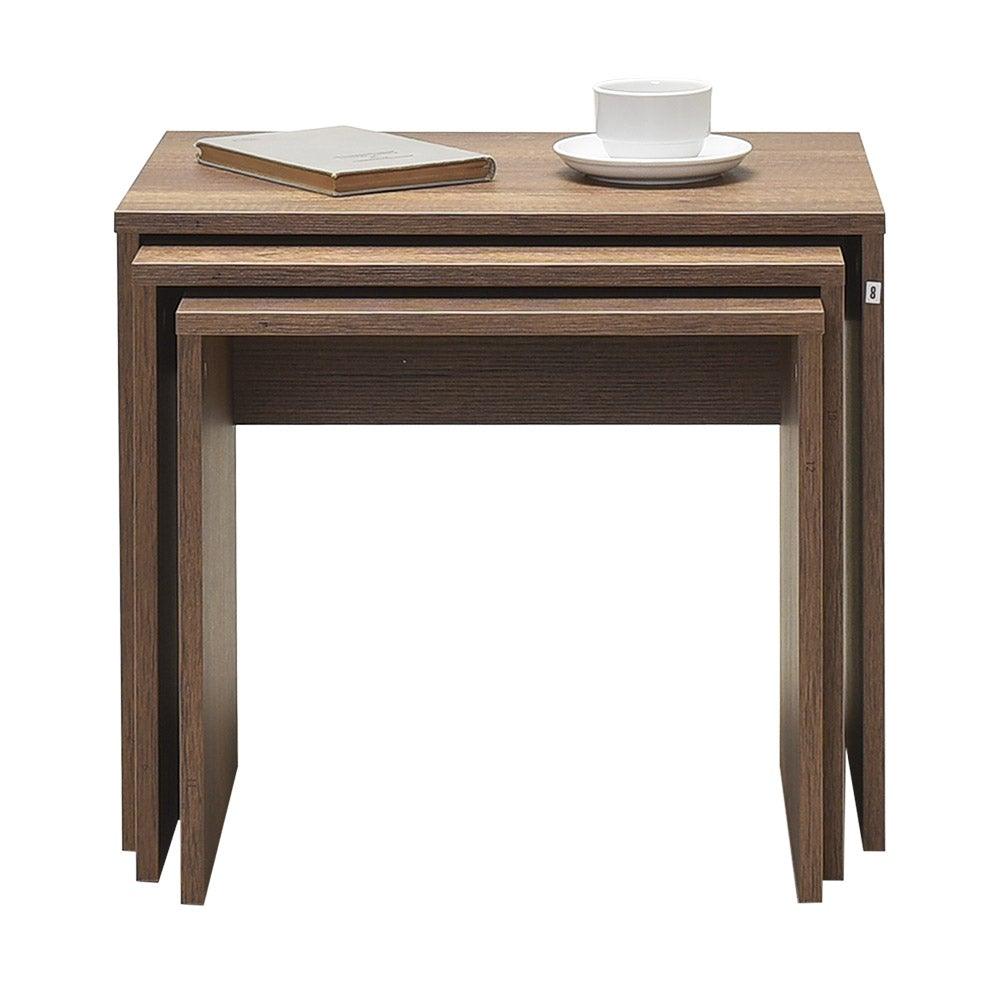 Set 3 Masute Cafea Zigon Adore, 55x47x40 cm - Maro