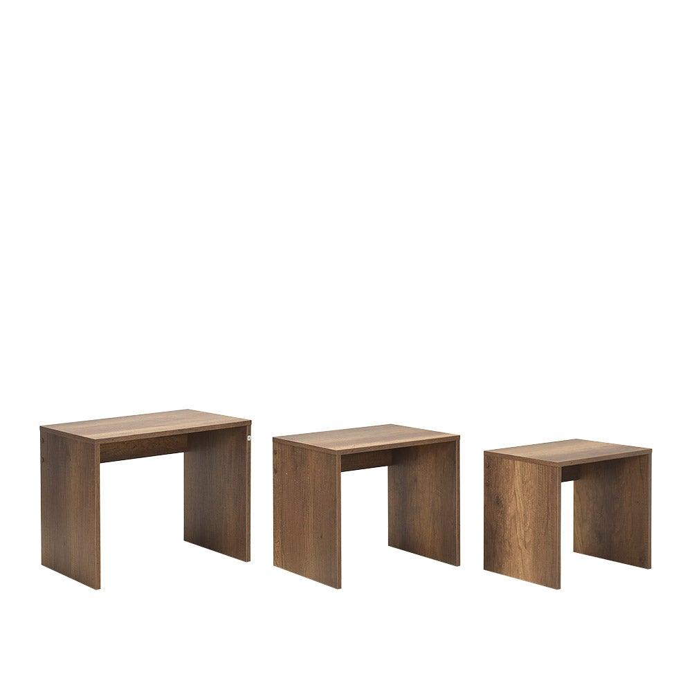 Set 3 Masute Cafea Zigon Adore, 55x47x40 cm - Maro