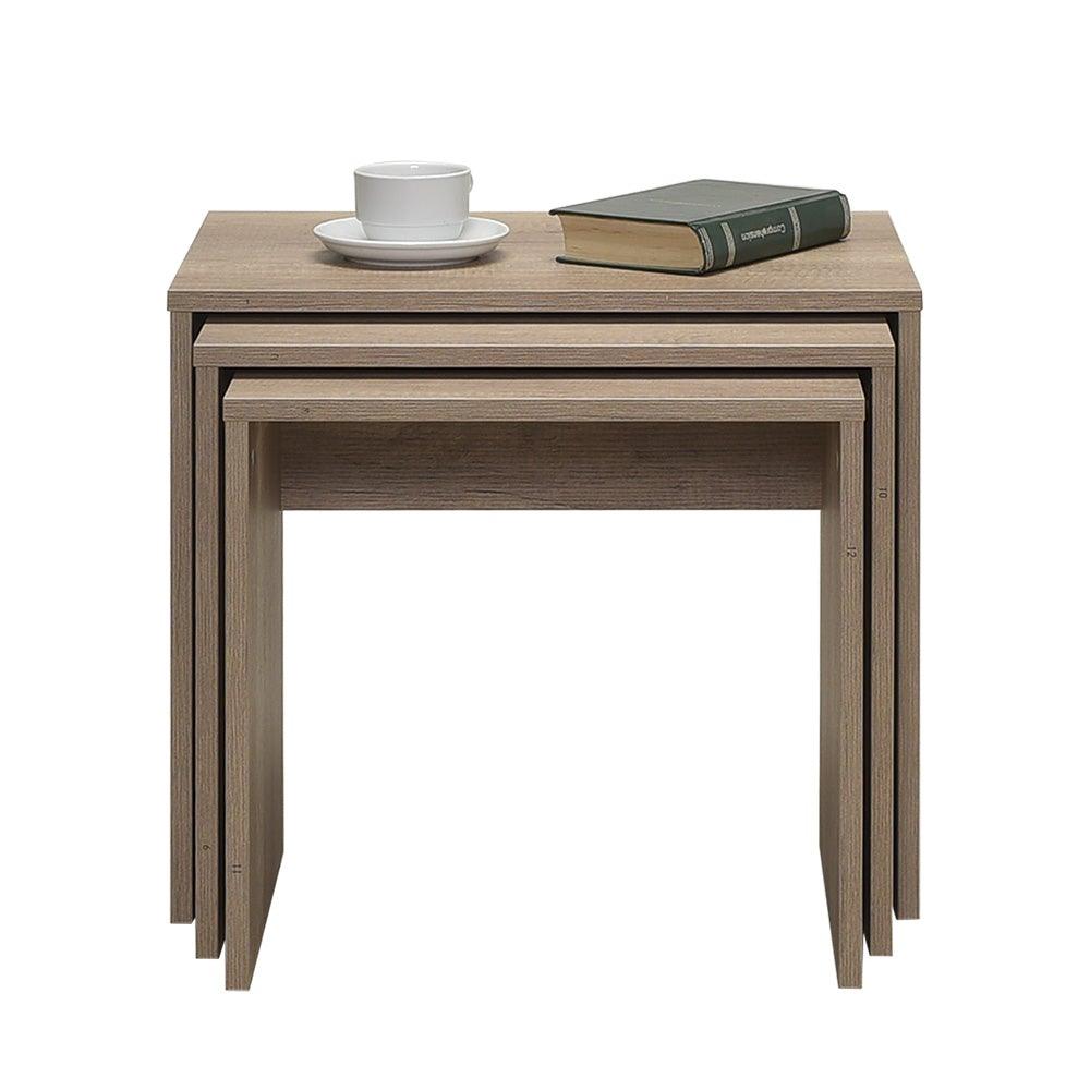 Set 3 Masute Cafea Zigon Adore, 55x47x40 cm - Natur