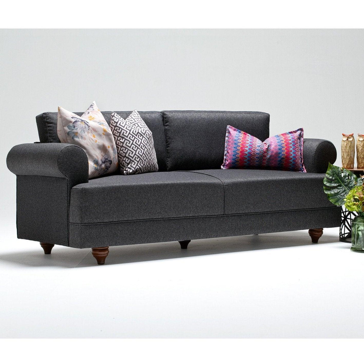 Set Coltar Samara cu Taburet, Gri