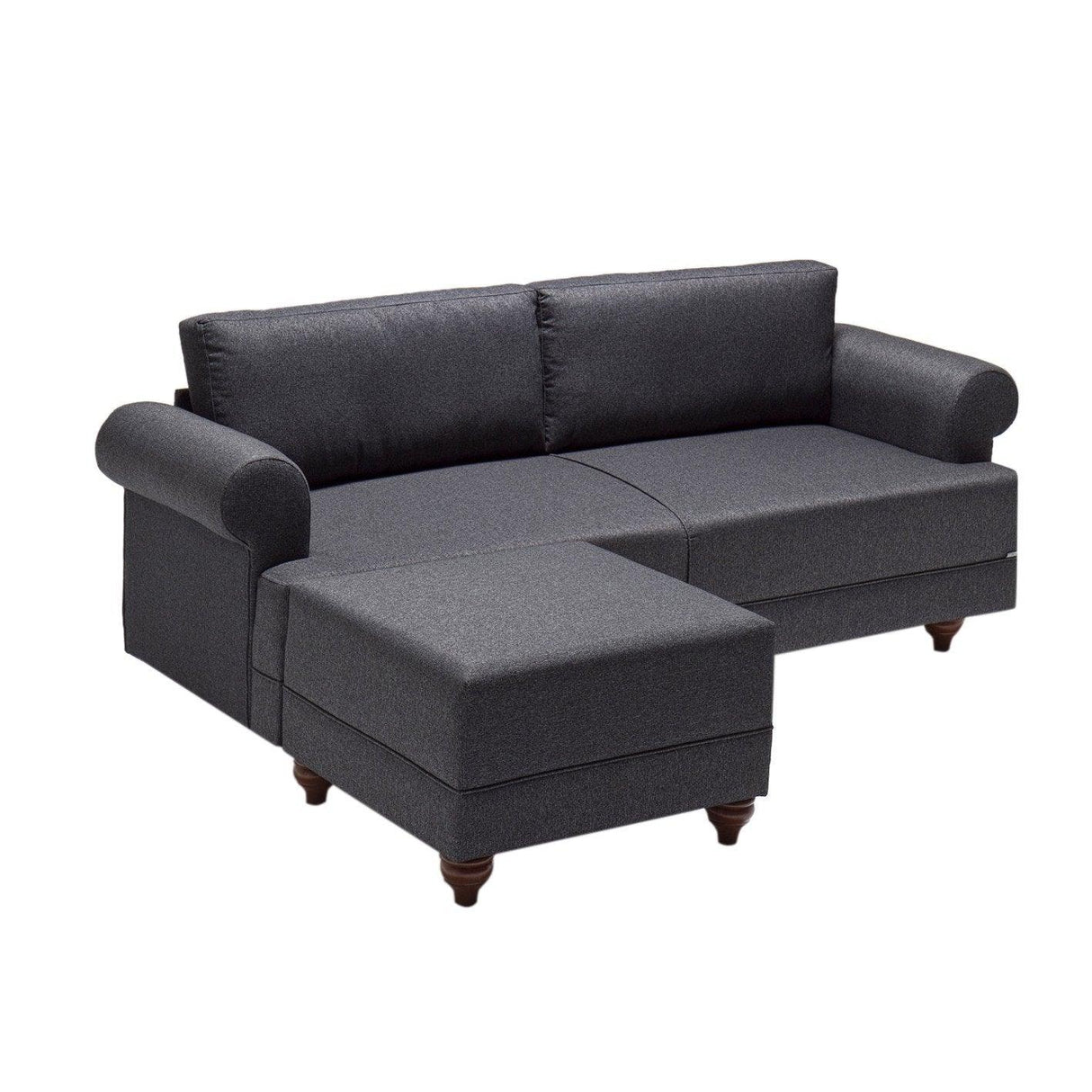 Set Coltar Samara cu Taburet, Gri