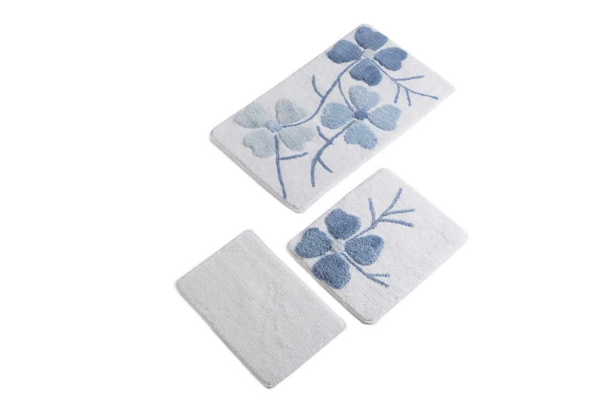 Set Covor de baie (3 bucăți), Albastru