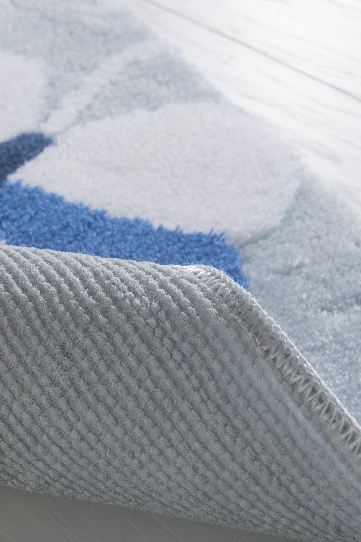 Set Covor de baie (3 bucăți), Albastru