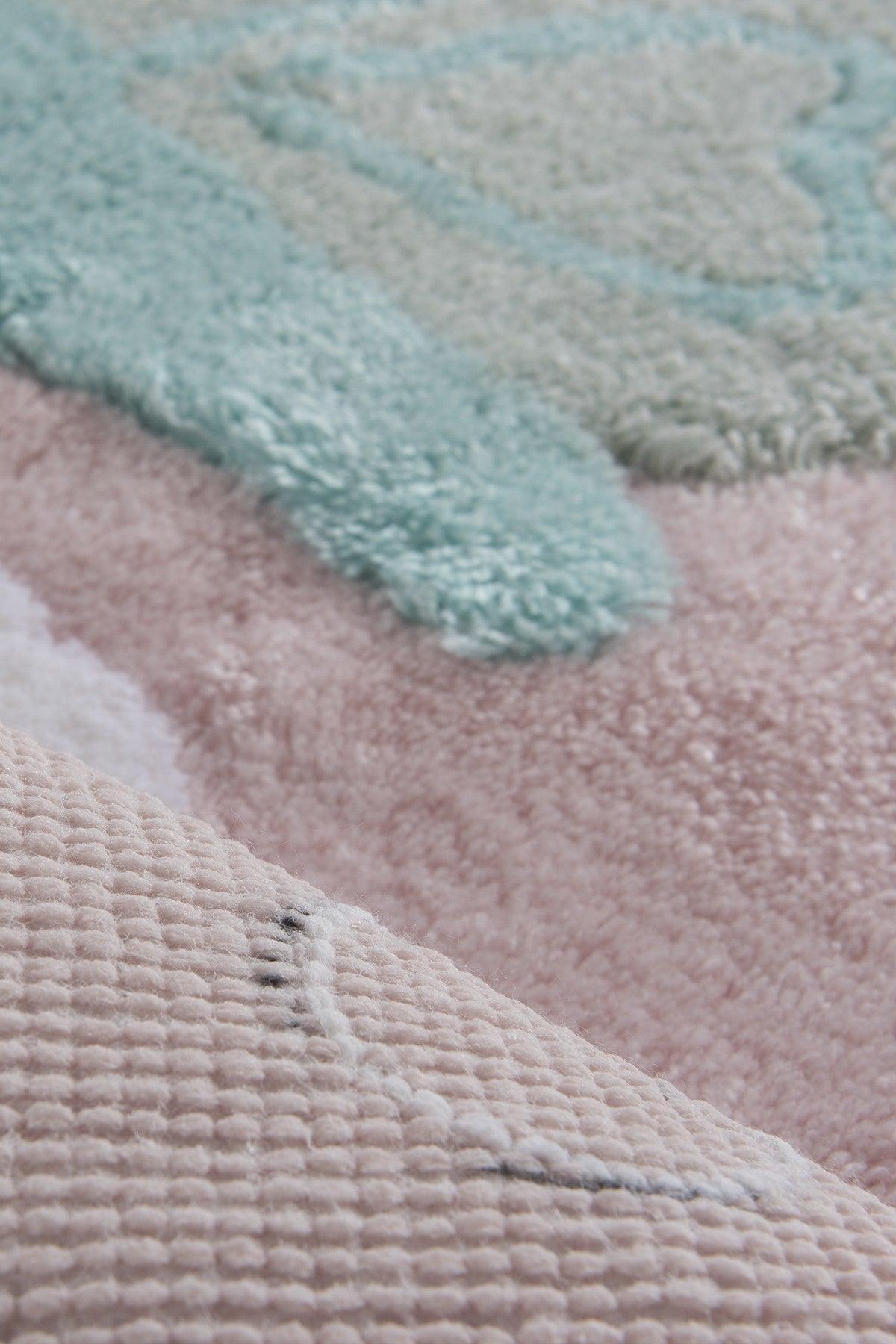 Set Covor de baie (3 bucăți), Roz