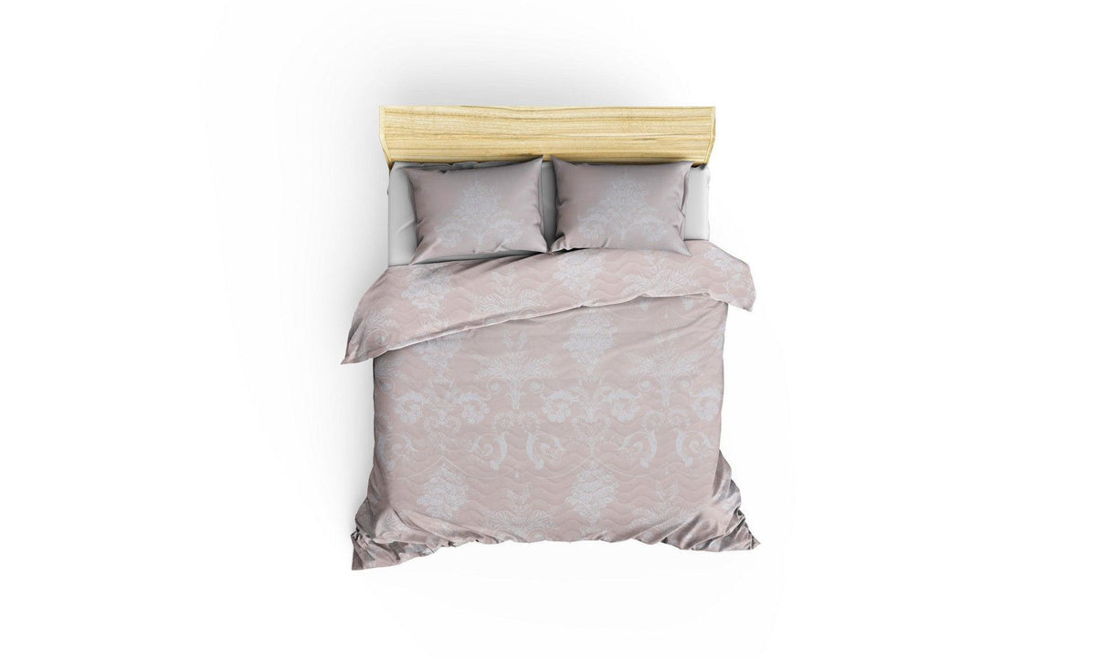 Set cuvertură de pat double, Crem, 220 x 200 cm