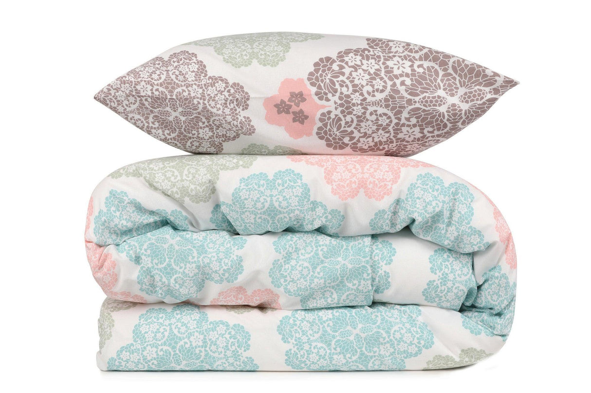 Set cuvertură matlasată de pat double, Alb, 230x200 cm