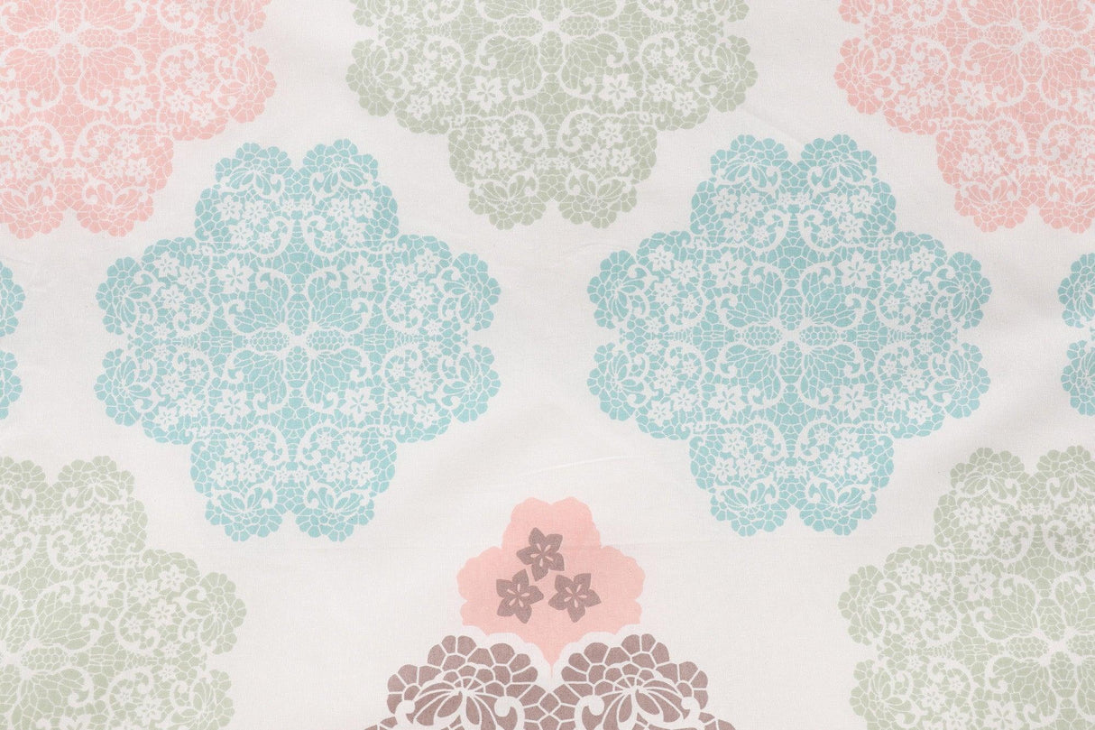 Set cuvertură matlasată de pat double, Alb, 230x200 cm