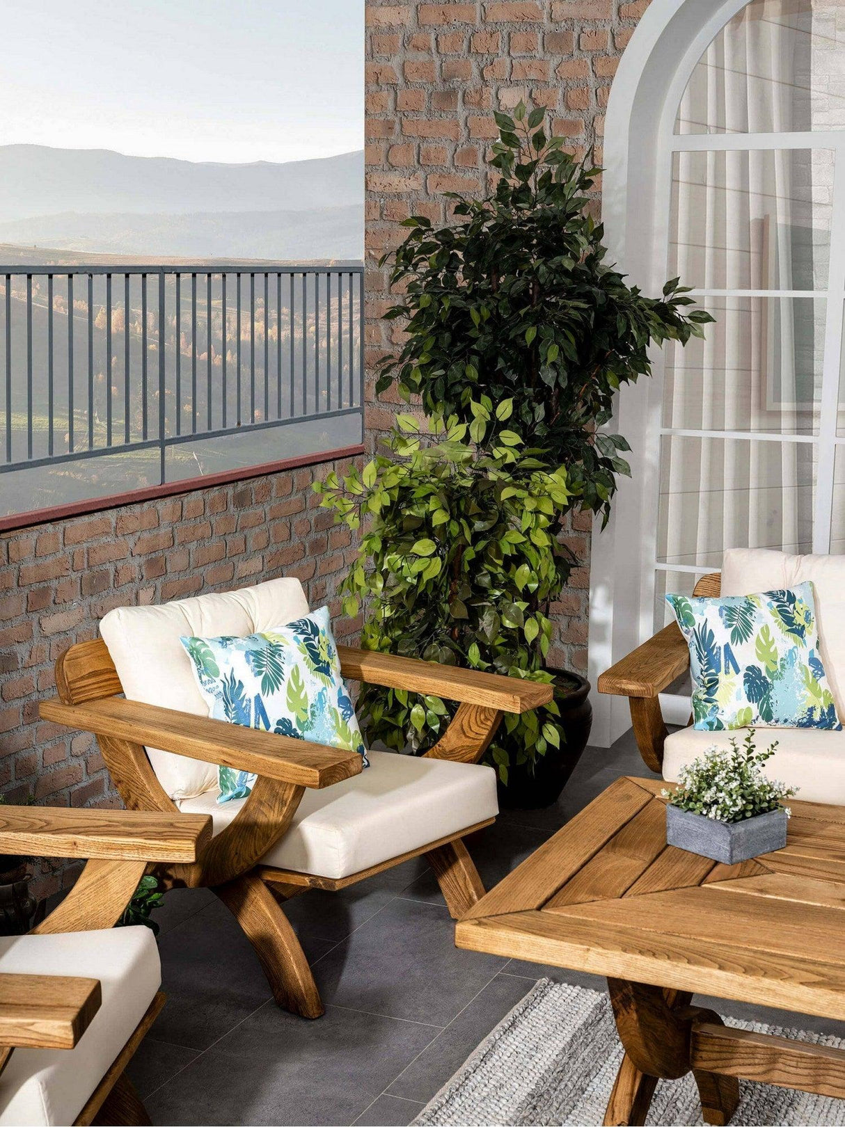 Set De Lounge De Grădină Albatros 2, Crem, 198X85X72 Cm