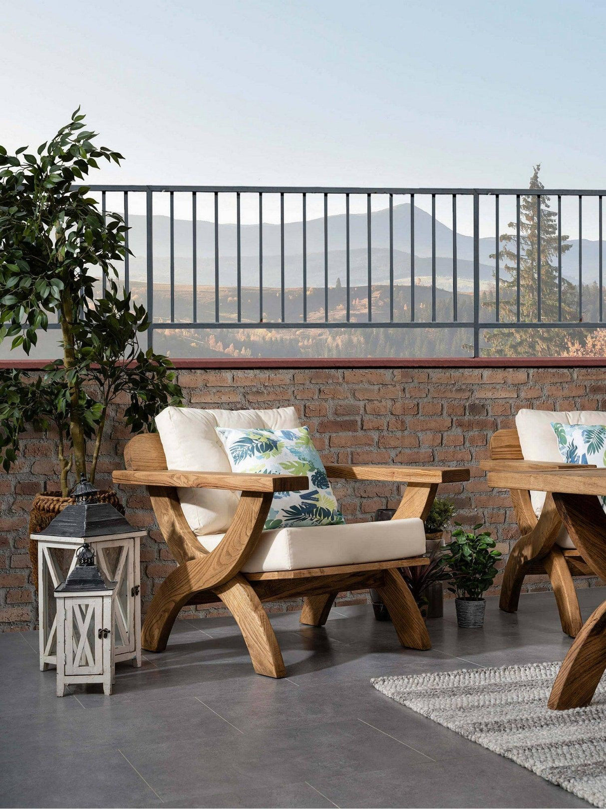 Set De Lounge De Grădină Albatros 2, Crem, 198X85X72 Cm