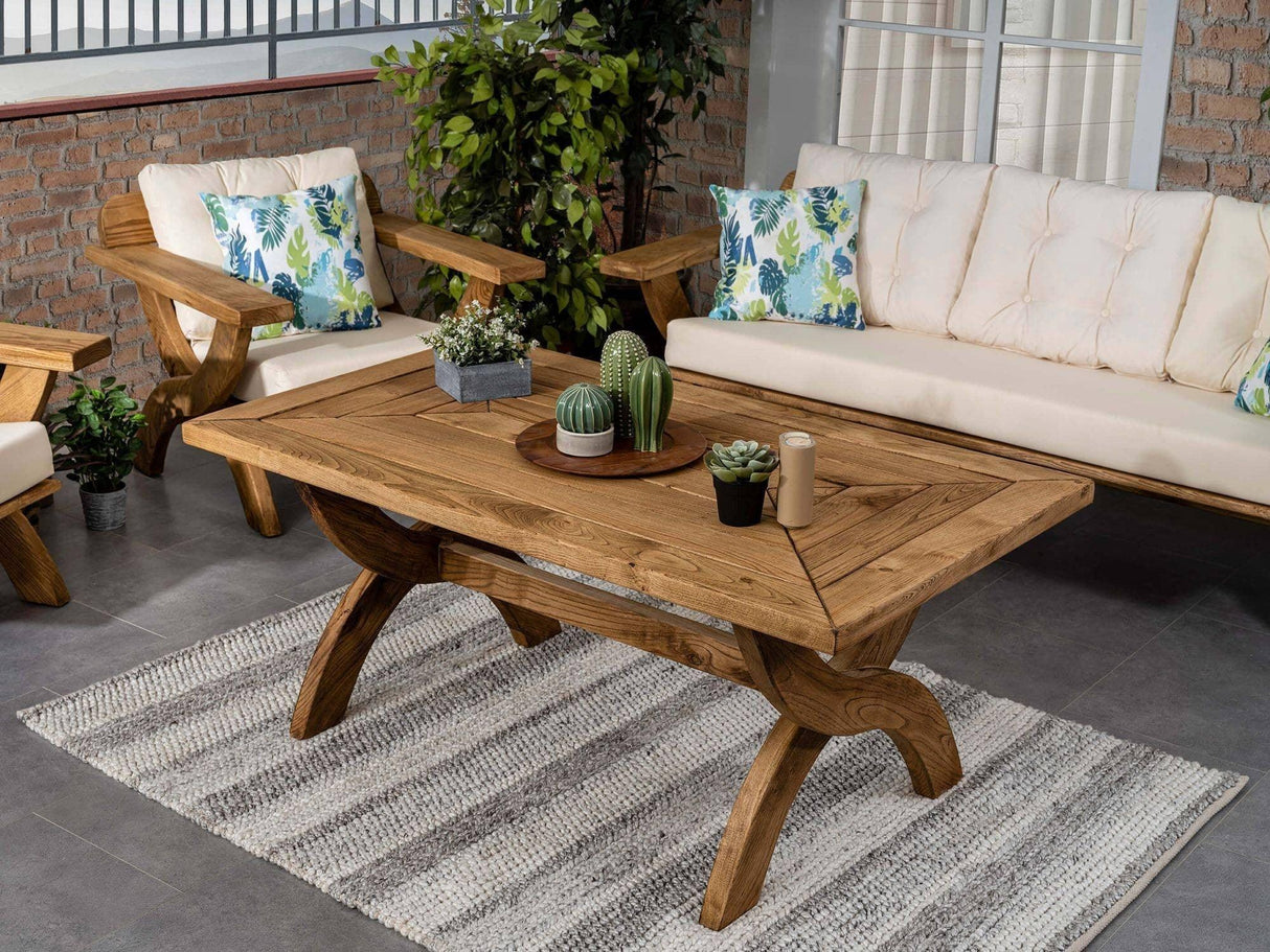 Set De Lounge De Grădină Albatros 2, Crem, 198X85X72 Cm