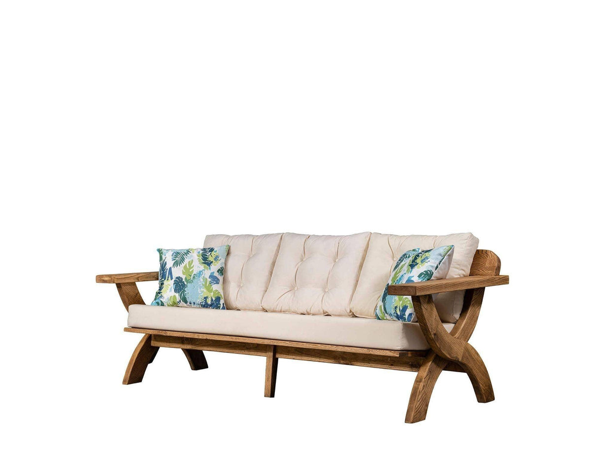 Set De Lounge De Grădină Albatros 2, Crem, 198X85X72 Cm