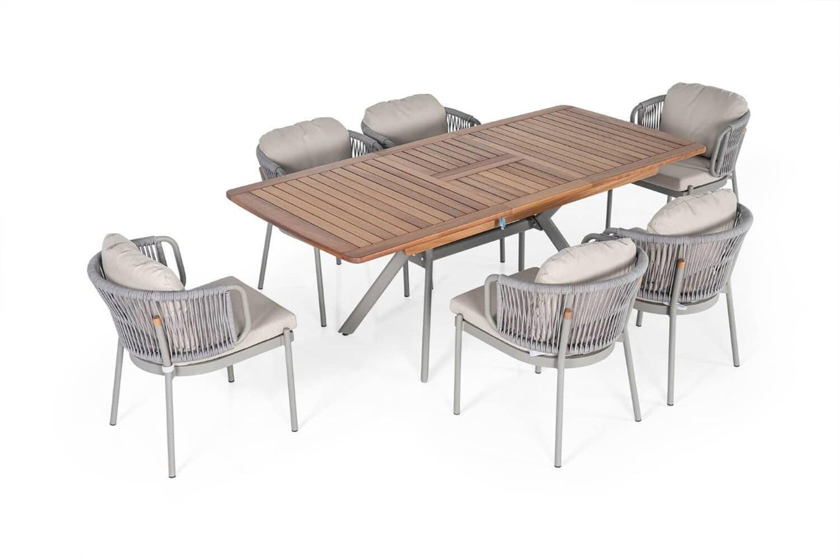 Set De Lounge De Grădină Amsterdam-2, Gri, 60X55X71 Cm