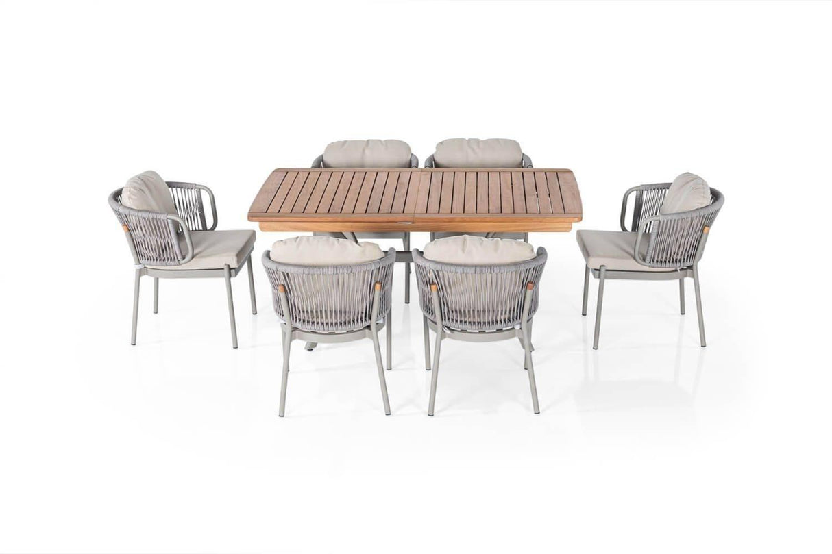 Set De Lounge De Grădină Amsterdam-2, Gri, 60X55X71 Cm