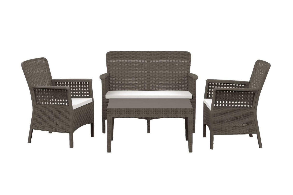 Set De Lounge De Grădină Florida, Cappuccino, 117X64X84 Cm