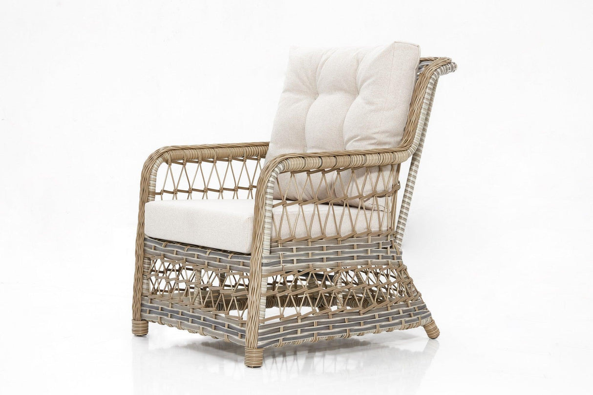 Set de lounge de grădină Ibiza - Cream, Crem, 187x80x80 cm