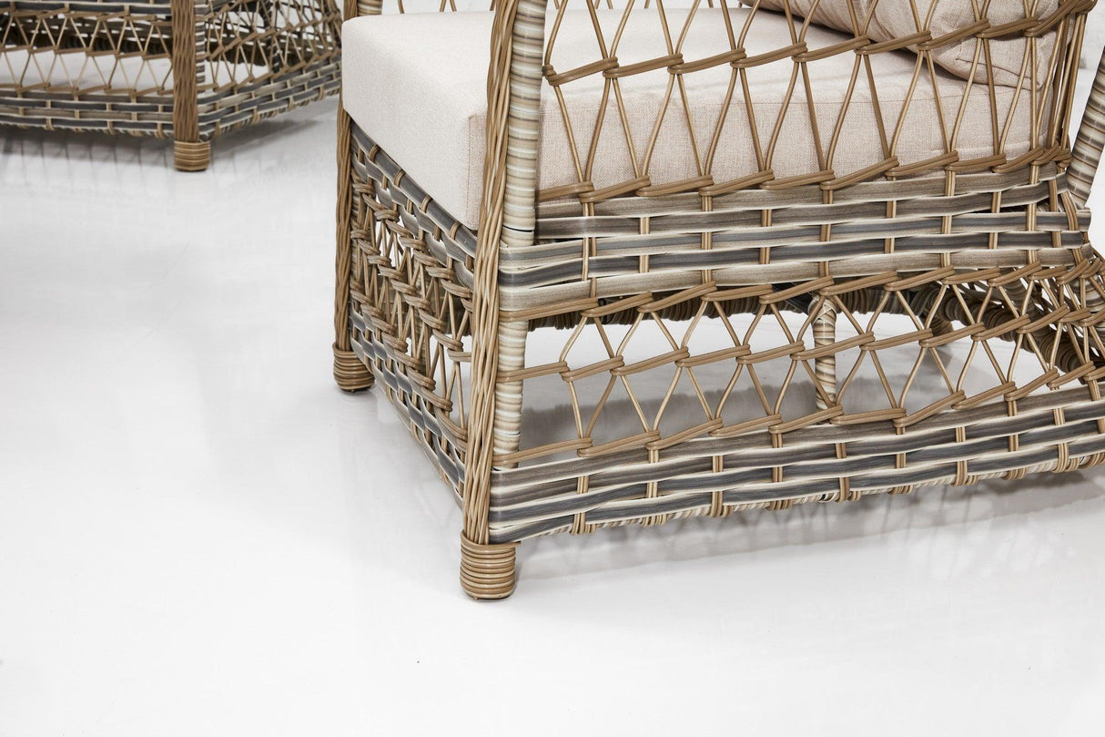 Set de lounge de grădină Ibiza - Cream, Crem, 187x80x80 cm