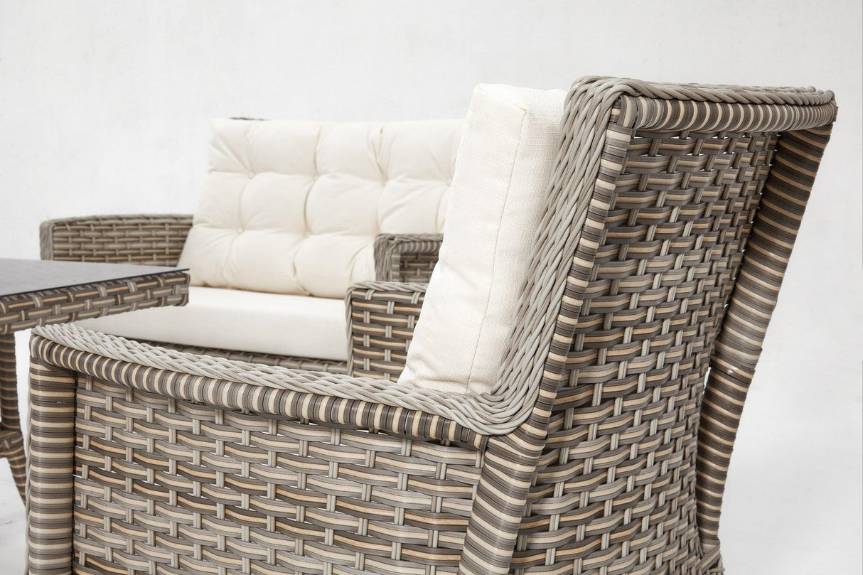 Set de lounge de grădină Manila 316 - Cream, Crem, 120x65x65 cm