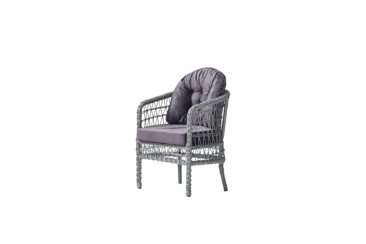 Set De Lounge De Grădină Rattan (1+1+2), Alb, 4 piese