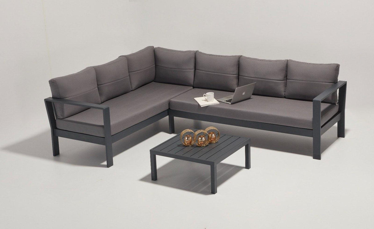 Set De Lounge De Grădină Roma, Gri, 272X65X202 Cm